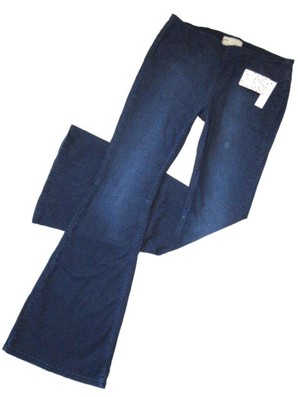NWT Free People Penny in Denim Blue Pull-on Stretch Flare Jeans 31 x 33